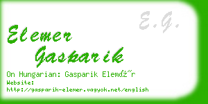 elemer gasparik business card